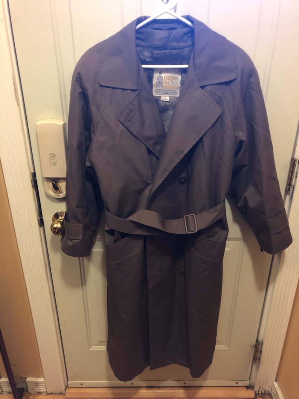 London Fog Olive Trench Coat with Belt